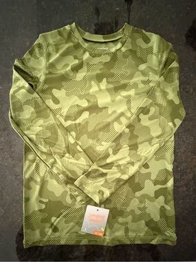 Kohl's Kids Olive Green Camo Long-Sleeve Activewear